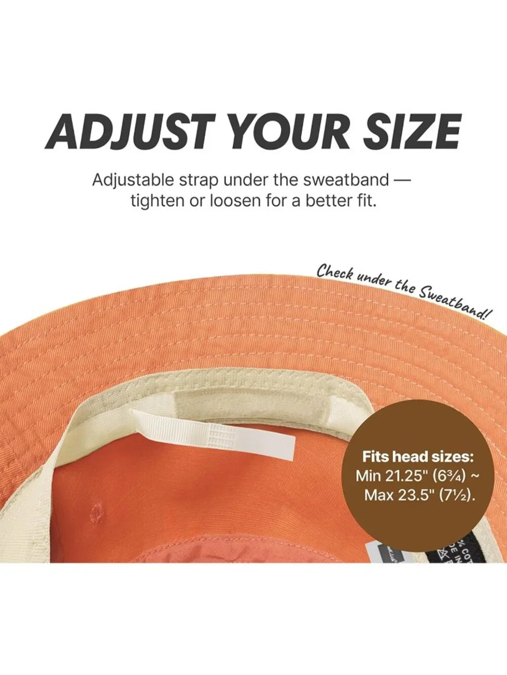 Unisex Peach Cotton Summer Sun Boonie Style Beach Golf Fishing Bucket Hat